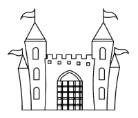 A coloring page of middle ages
